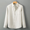 Linen Shirt Men's Long Sleeve Loose Thin Casual