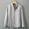 Linen Shirt Men's Long Sleeve Loose Thin Casual