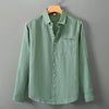 Linen Shirt Men's Long Sleeve Loose Thin Casual