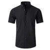 Korean Slim-fit Solid Color Shirt Men's Shirt