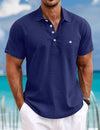 Men's Lapel Single Pocket Fashion Short Sleeve Shirt