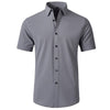 Korean Slim-fit Solid Color Shirt Men's Shirt