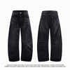 American Washed Old Lightning Crack Jeans