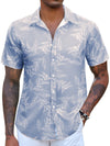 Men's Casual European And American Floral Short-sleeved Shirt