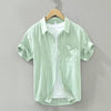 Summer Japanese Tie-dye Printed Short-sleeved Shirt Men